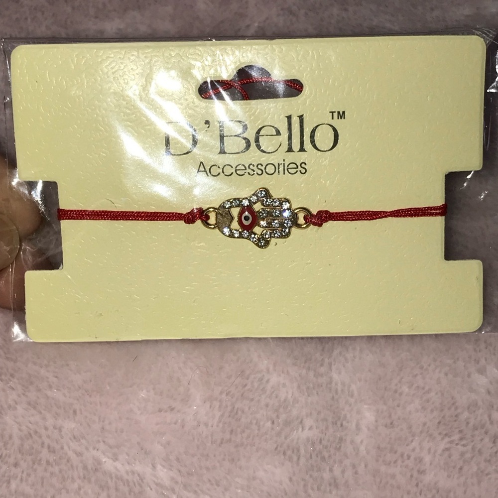 ✨✨5/$10✨✨ D'Bello Adjustable Evil Eye of Lucky Charm Fatima Bracelet Rhinestone - Picture 2 of 7